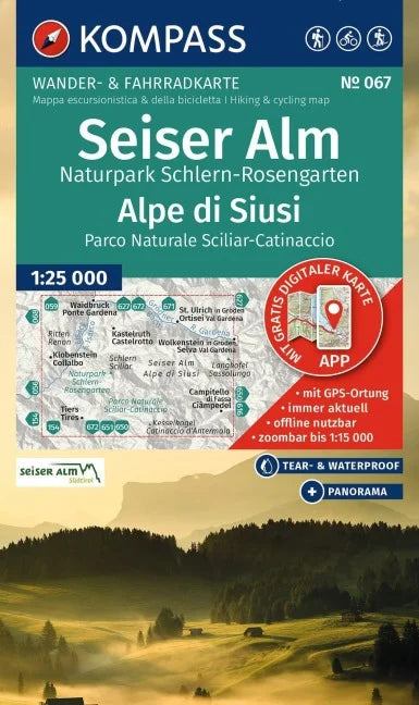 067 Seiser Alm - Kompass Wanderkarte