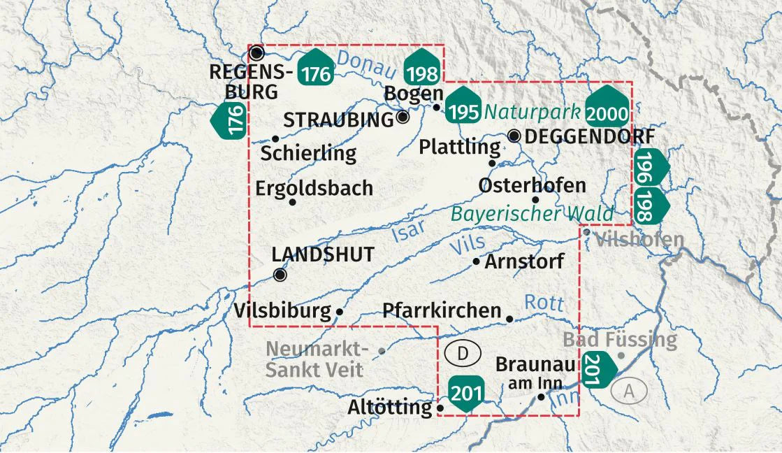 158 Niederbayern (2 Karten) 1:50.000 Kompass-Kartenset