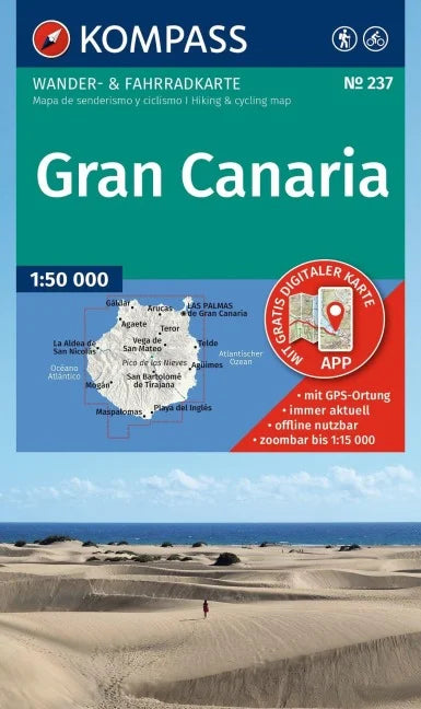 237 Gran Canaria 1:50.000 - Kompass Wanderkarte
