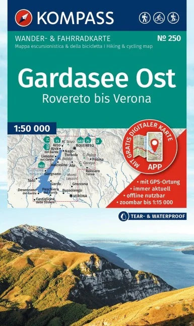 250 Gardasee Ost, Rovereto bis Verona 1:50.000