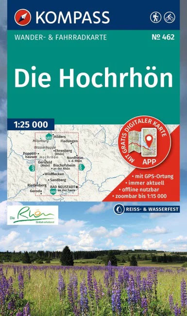 462 Die Hochrhön 1:25.000 - Kompass Wanderkarte