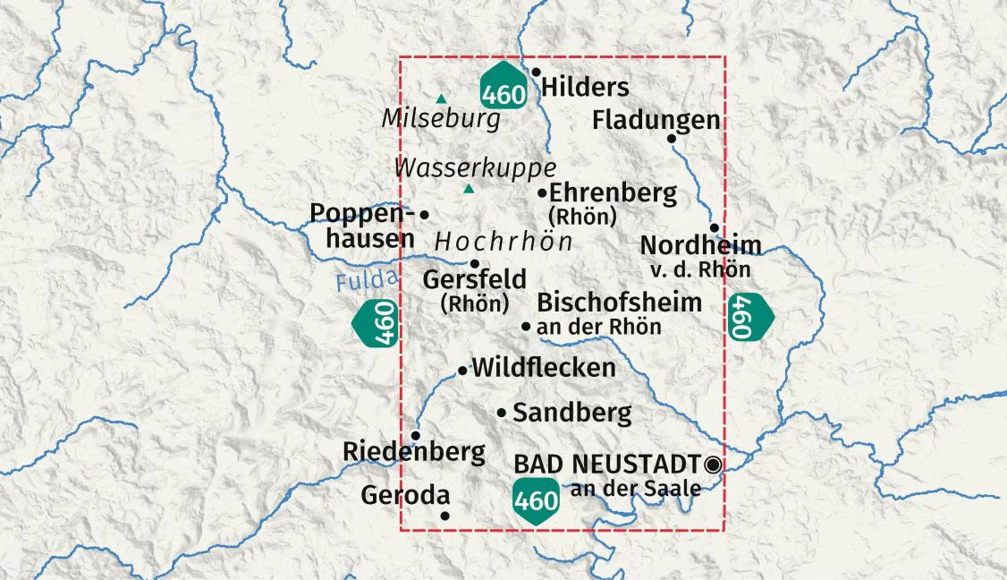 462 Die Hochrhön 1:25.000 - Kompass Wanderkarte