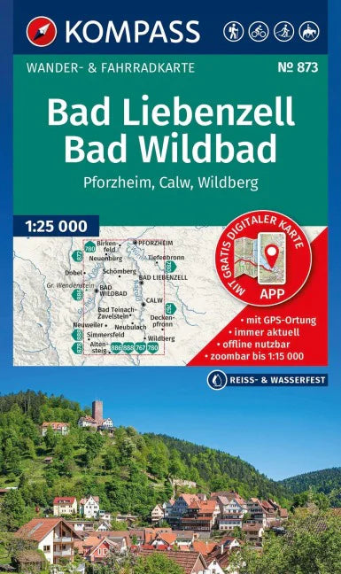 873 Bad Liebenzell, Bad Wildbad - 1:25.000