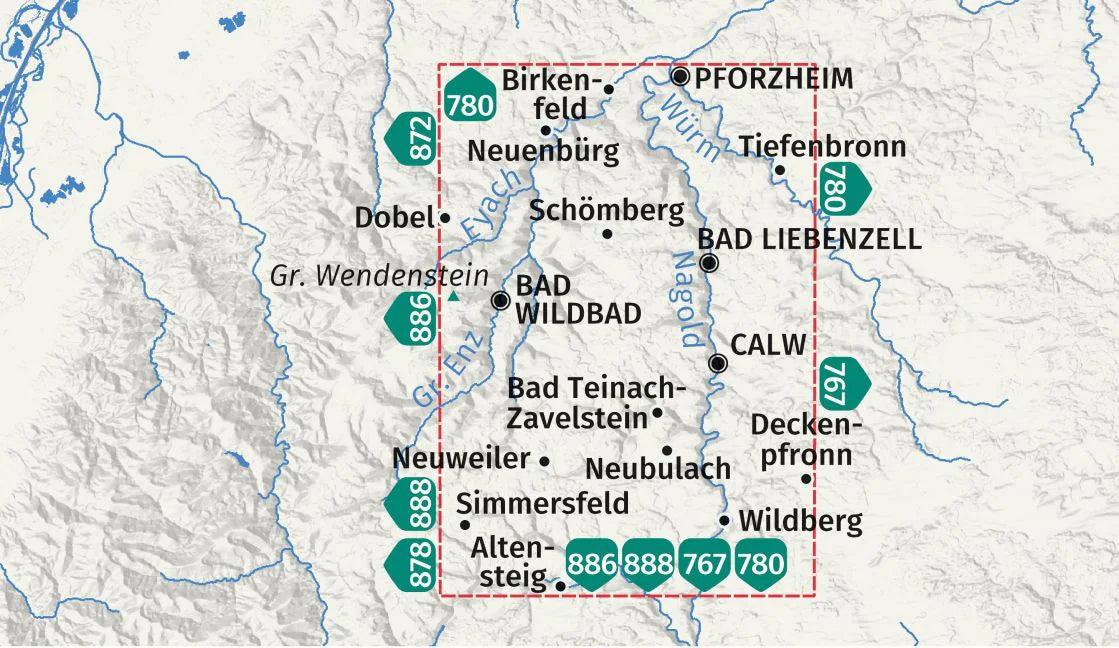 873 Bad Liebenzell, Bad Wildbad - 1:25.000