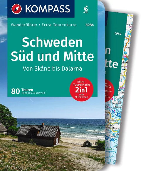 Schweden Süd und Mitte, Von Skåne bis Dalarna - Kompass Wanderführer