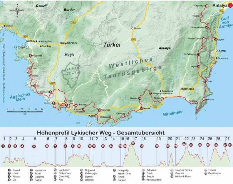 Lykischer Weg Outdoor Wanderführer Türkei