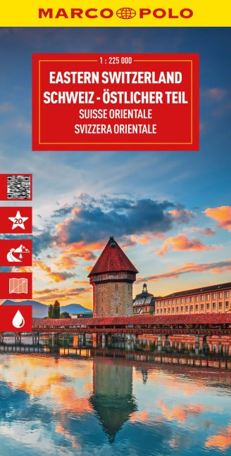 Schweiz Östlicher Teil / Zentralschweiz 1:225.000 - Marco Polo