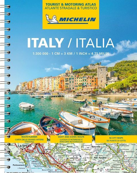 Michelin Italien 1:300.000 Straßenatlas Spiralbindung