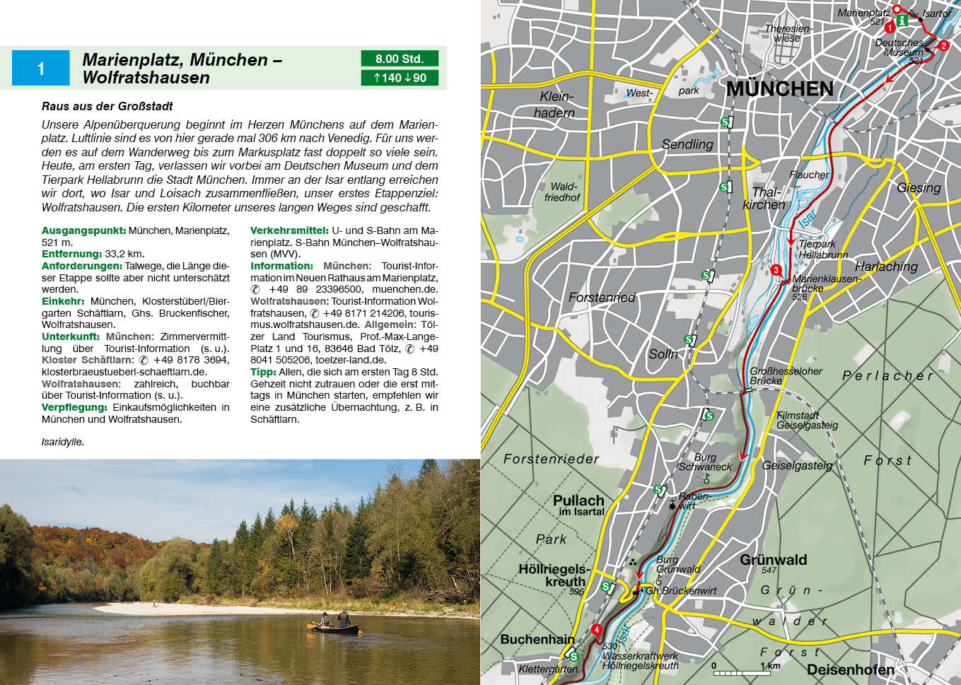 Alpenüberquerung München - Venedig - Rother Wanderführer