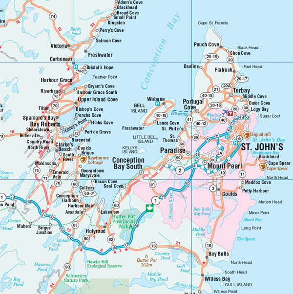 Newfoundland and Labrador - Straßenkarte MapArt