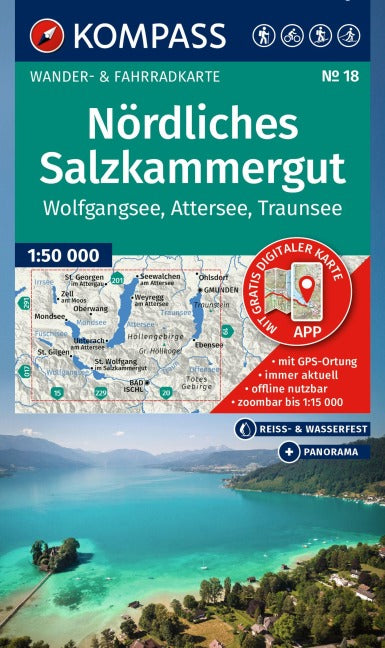 18 Nördliches Salzkammergut 1:50000 - Kompass Wanderkarte