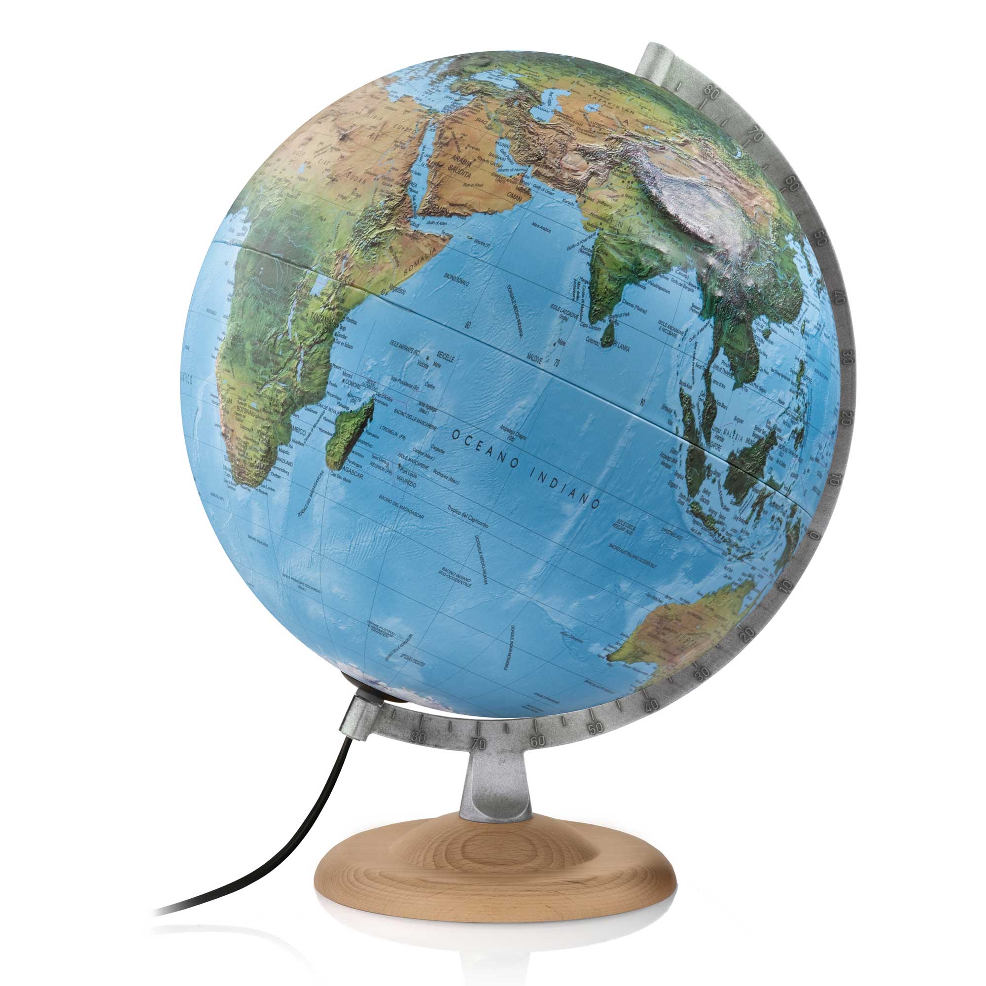 Reliefglobus Atmosphere R4 silver