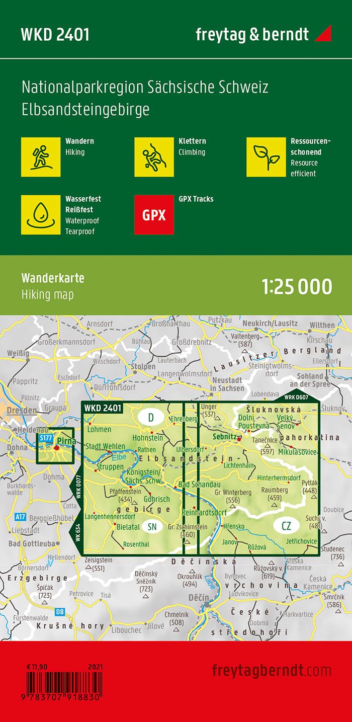 Nationalparkregion Sächsische Schweiz mit Infoguide 1:25.000 -  Freytag & Berndt