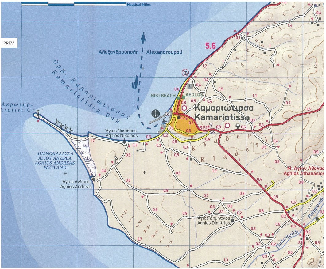 Samothraki 1:35.000 Wanderkarte