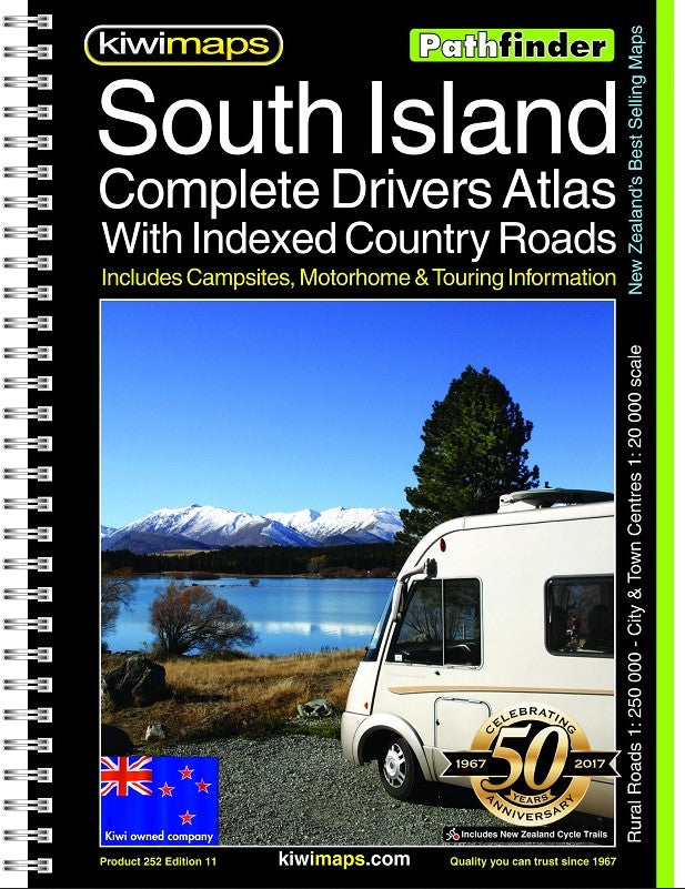 South Island New Zealand Road Atlas 1:250.000