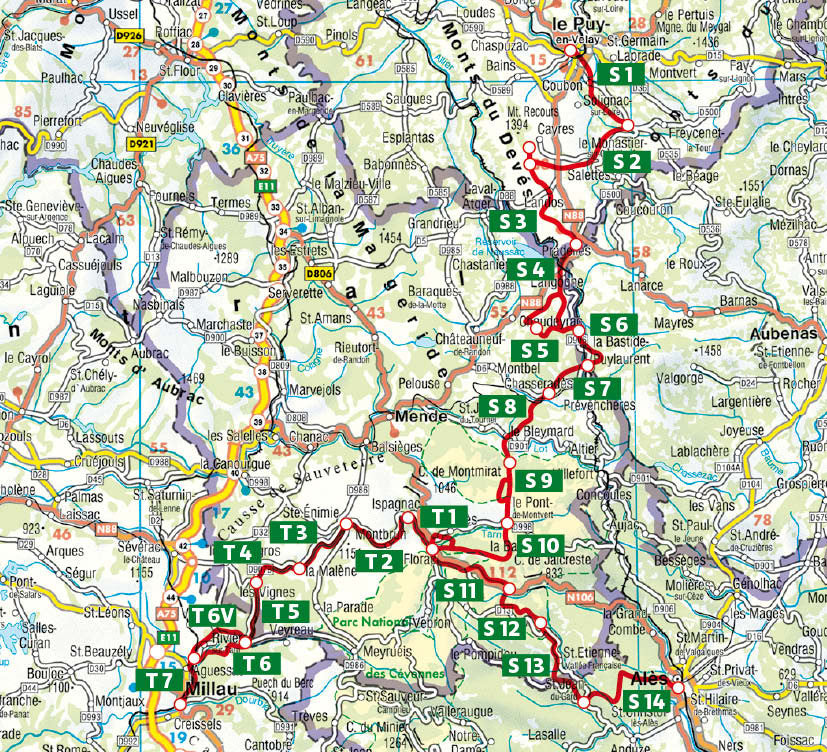 Cevennen: Stevensonweg GR 70 - Wanderführer