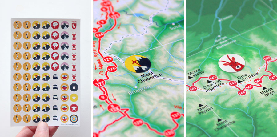 Alpenkarte mit 1001 Alpenbergen