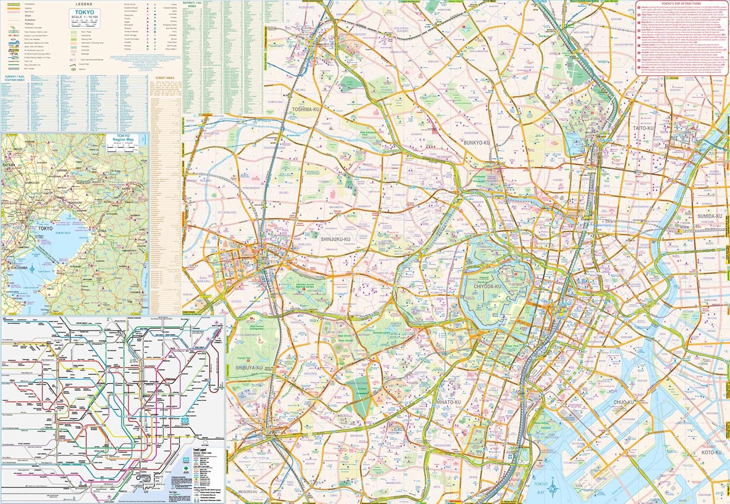 Tokyo - Kanto & Chubu Regions - 1: 15,100 / 600.000  ITM