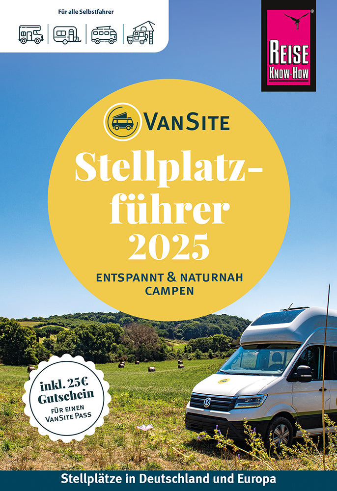 VanSite Stellplatzführer 2025 - Naturnahe Stellplätze in Deutschland und Europa