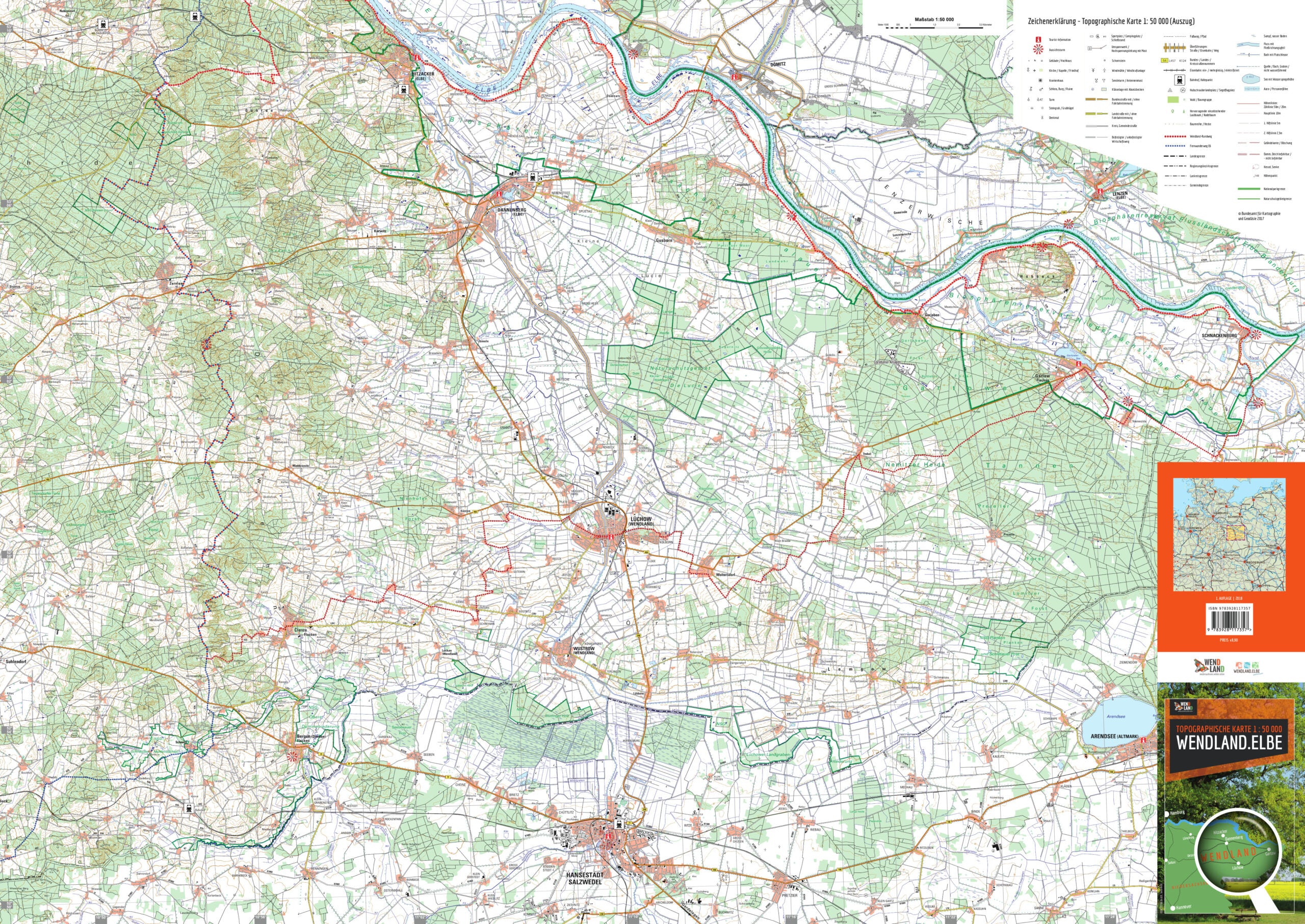 Wendland Topographische Karte 1:50.000