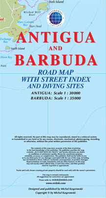 Antigua und Barbuda Straßenkarte