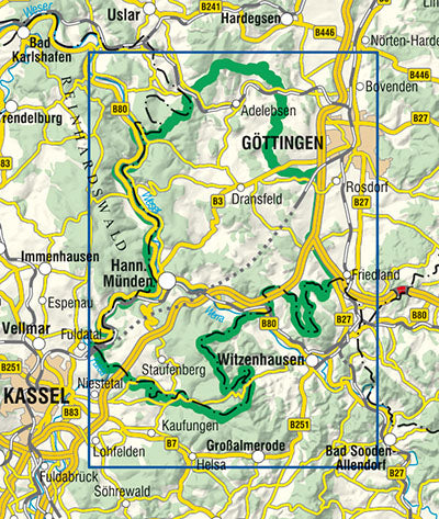 Naturpark Münden 1:35.000 - Rad- und Wanderkarte