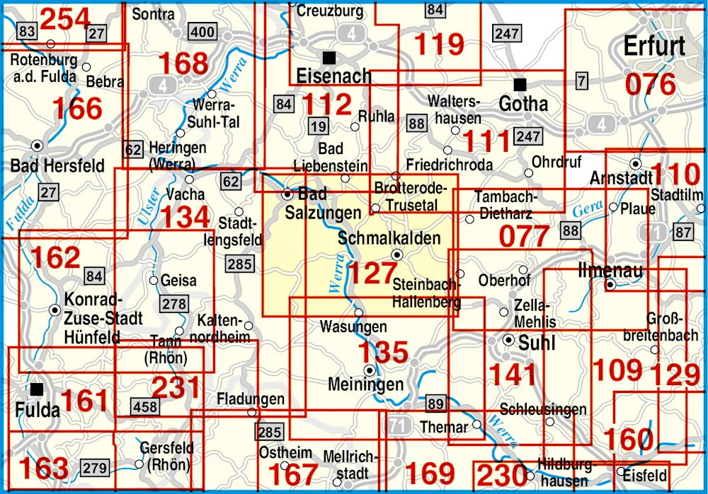 127 Schmalkalden, Bad Salzungen und Umgebung 1:35.000