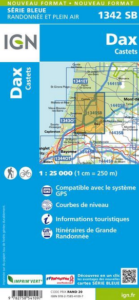 Aquitaine Süd 1:25.000 - Topographische Karte Frankreich Série Bleue