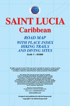 St. Lucia Straßenkarte - 1:45.000