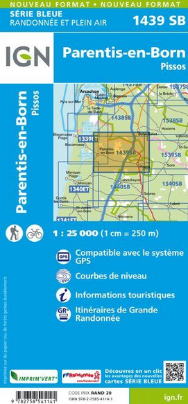 Aquitaine Süd 1:25.000 - Topographische Karte Frankreich Série Bleue