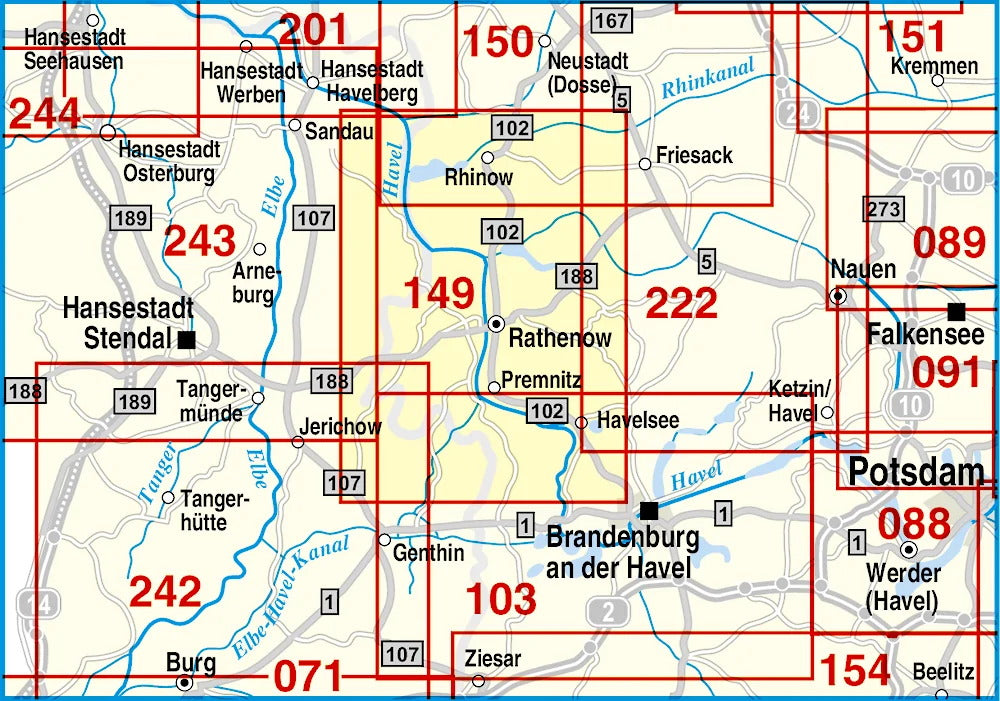 149 Rathenow, Premnitz, Rhinow und Umgebung 1:35.000