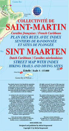 Saint-Martin - Sint Maarten Straßenkarte - 1:15.000