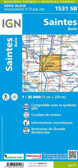 Aquitaine Nord 1:25.000 - Topographische Karte Frankreich Série Bleue