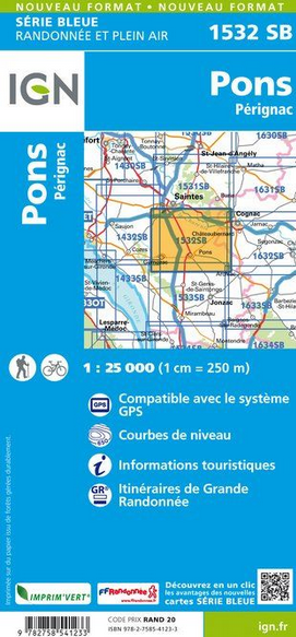 Aquitaine Nord 1:25.000 - Topographische Karte Frankreich Série Bleue