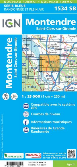 Aquitaine Nord 1:25.000 - Topographische Karte Frankreich Série Bleue