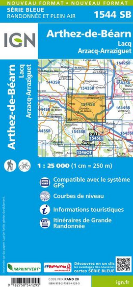 Aquitaine Süd 1:25.000 - Topographische Karte Frankreich Série Bleue