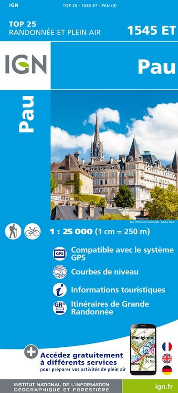 Aquitaine Süd 1:25.000 - Topographische Karte Frankreich Série Bleue