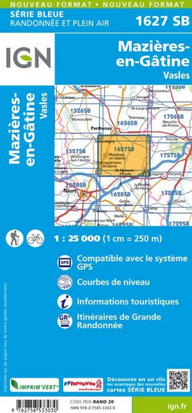 Aquitaine Nord 1:25.000 - Topographische Karte Frankreich Série Bleue