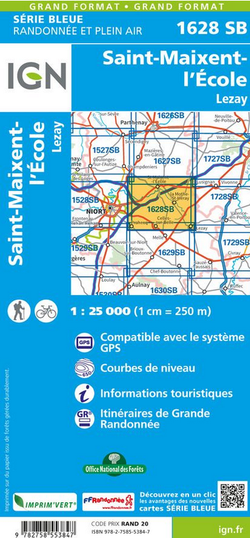 Aquitaine Nord 1:25.000 - Topographische Karte Frankreich Série Bleue