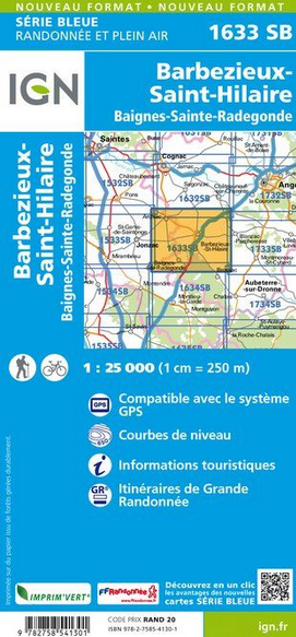 Aquitaine Nord 1:25.000 - Topographische Karte Frankreich Série Bleue