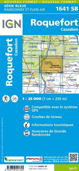 Aquitaine Süd 1:25.000 - Topographische Karte Frankreich Série Bleue