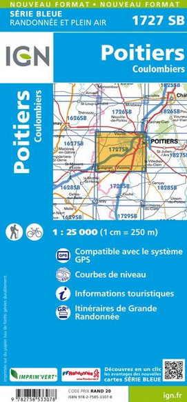 Aquitaine Nord 1:25.000 - Topographische Karte Frankreich Série Bleue