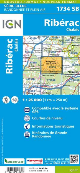 Aquitaine Nord 1:25.000 - Topographische Karte Frankreich Série Bleue