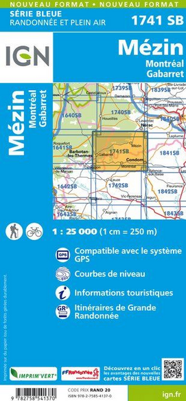 Aquitaine Süd 1:25.000 - Topographische Karte Frankreich Série Bleue