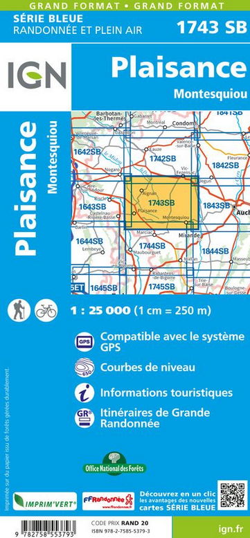 Aquitaine Süd 1:25.000 - Topographische Karte Frankreich Série Bleue