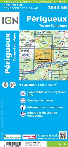 Aquitaine Nord 1:25.000 - Topographische Karte Frankreich Série Bleue