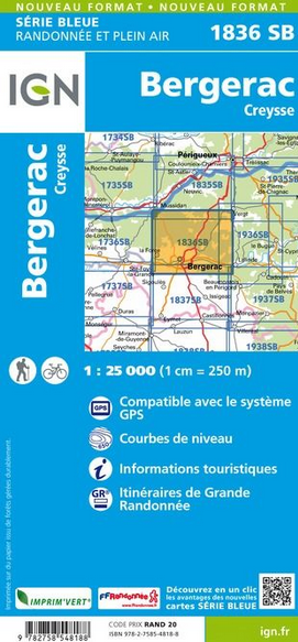 Aquitaine Süd 1:25.000 - Topographische Karte Frankreich Série Bleue