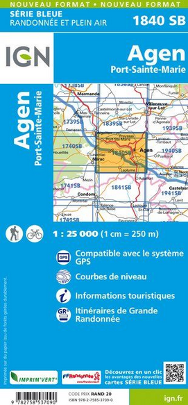 Midi-Pyrénées 1:25.000 - Topographische Karte Frankreich Série Bleue