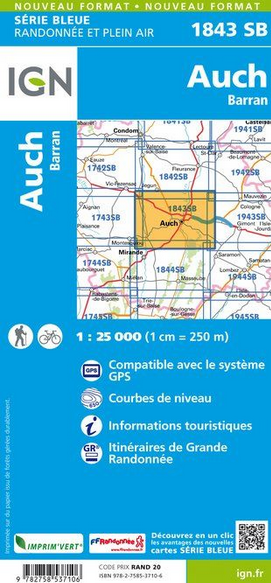 Aquitaine Süd 1:25.000 - Topographische Karte Frankreich Série Bleue