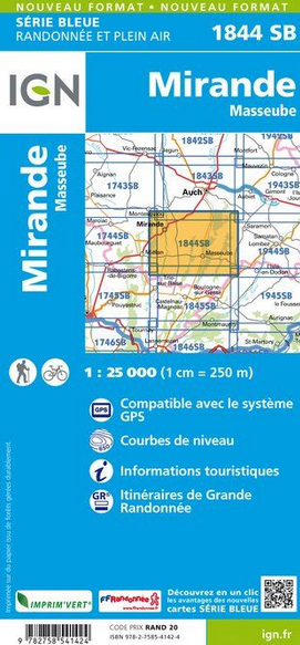 Aquitaine Süd 1:25.000 - Topographische Karte Frankreich Série Bleue